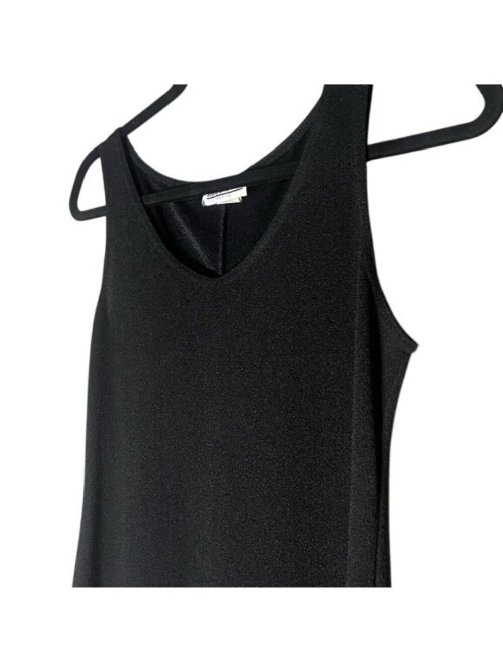 Vintage Robbie Bee Black Sleeveless V-Neckline Casual Evening Dress Size 8 P - Picture 8 of 16